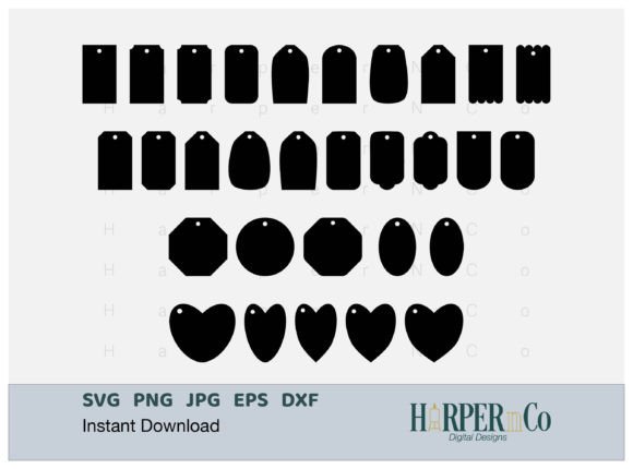 30 Gift Tag Templates: SVG & PNG Bundle for Cricut & Silhouette