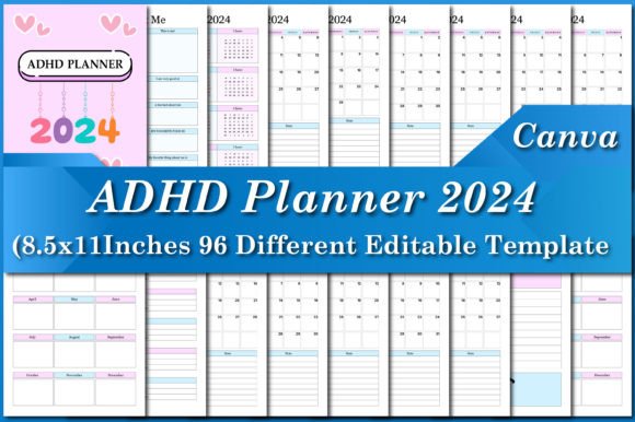 ADHD Planner 2024 Canva Templates: Your Command Center for Clarity