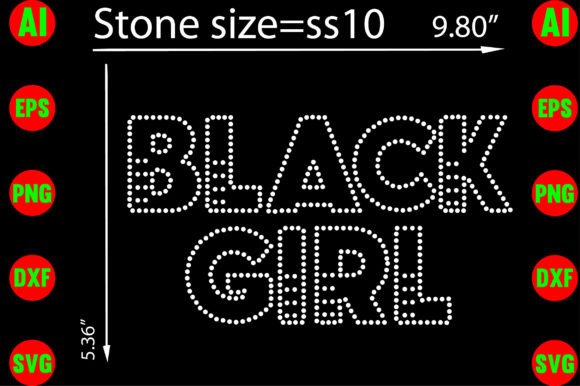 Black Girl Rhinestone Templates Design: Creative Sparkle