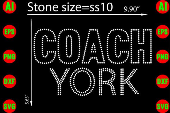 COACH York Rhinestone Templates Design for Creative Projects