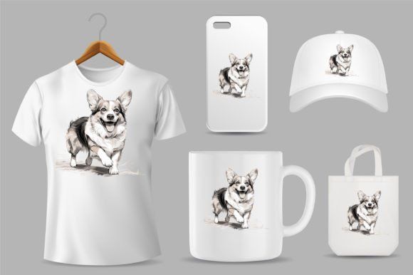 Corgi Dog Illustrations for Modern Product Design