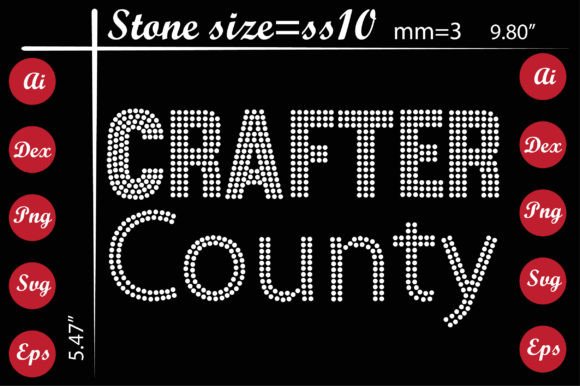 Crafter County Rhinestone Templates: A Sparkling Design Asset