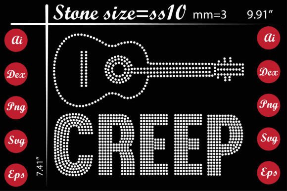 Creep Rhinestone Templates: Edgy Design Assets for Bold Projects