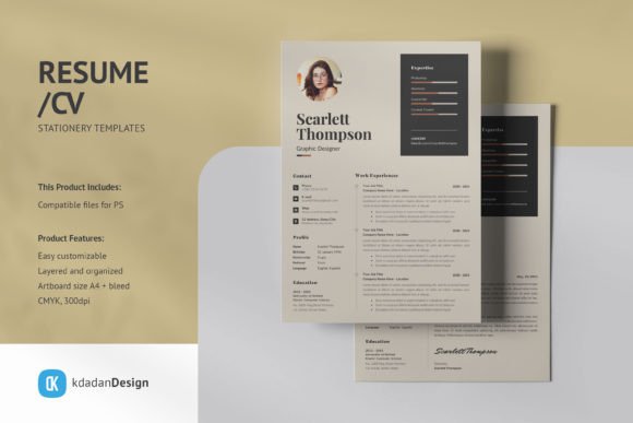 Elevate Your First Impression with Resume/CV PSD Design Templates Vol 201