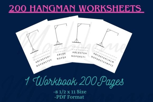 Hangman Worksheet Templates: 200 Pages of Playful Design