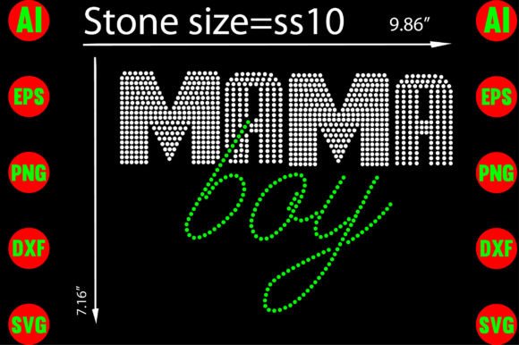 Mama Boy Rhinestone Templates: A Sparkling Design Asset