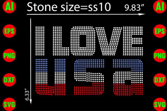 Top Uses for the I Love USA Rhinestone Template