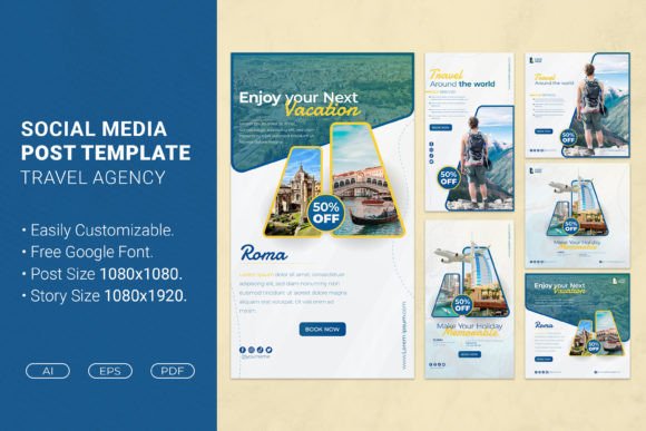 Travel Agency Social Media Templates: A Designer's Toolkit